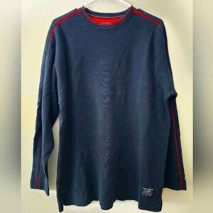 Point Zero Digital Series Shirt – Size M – Navy/Red Stitching–Casual Streetwear